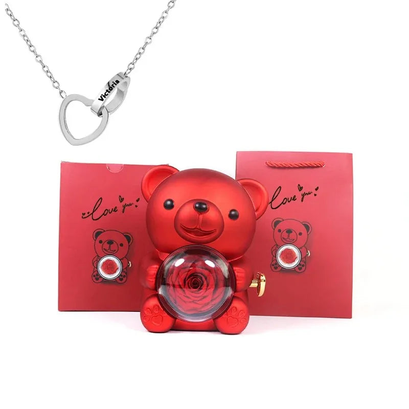A Teddy Bear with Daimond Ring