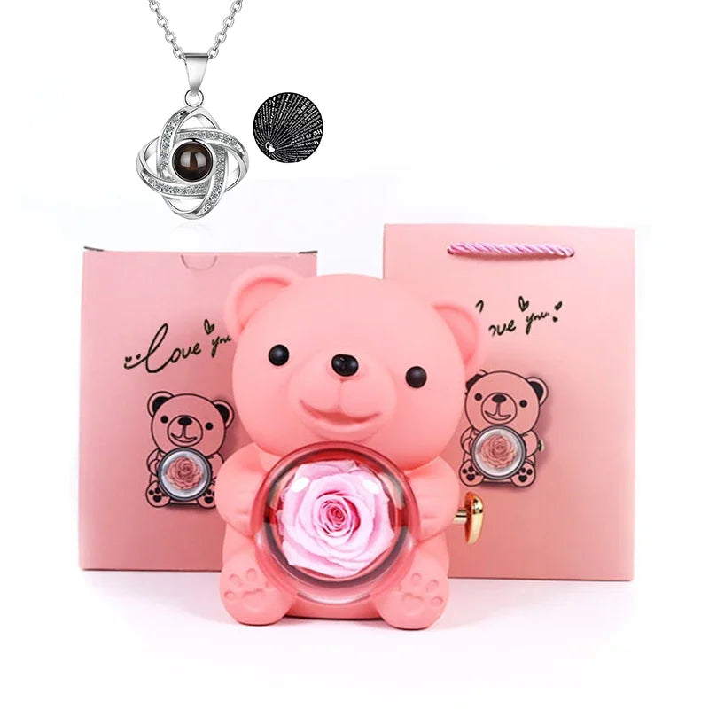 A Teddy Bear with Daimond Ring