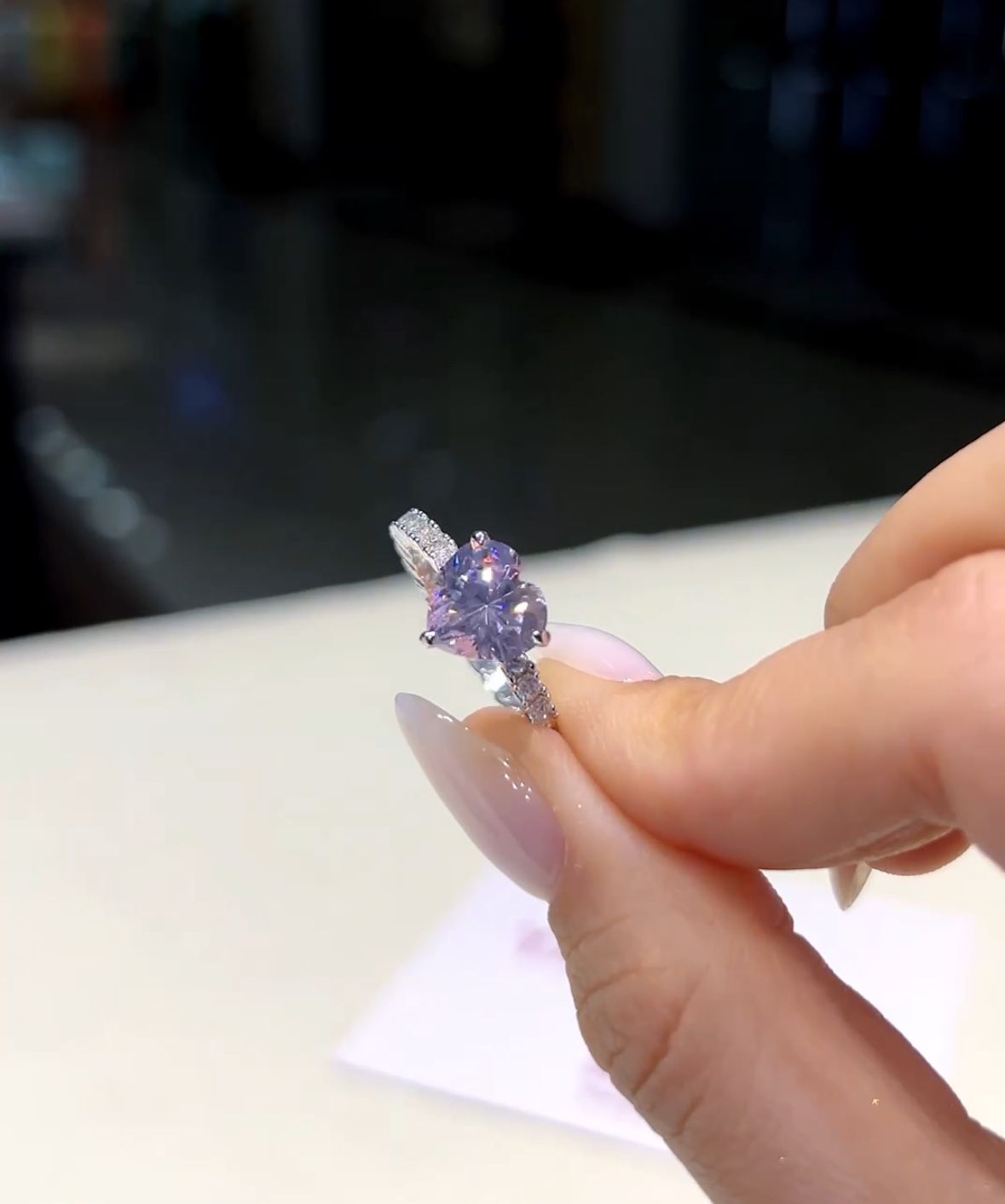 A Teddy Bear with Daimond Ring